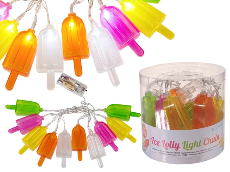 GIRLANDA LÓD NA PATYKU LED ŚWIECĄCA LODY LAMPKI