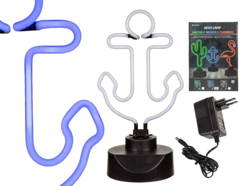 NEON KOTWICA ŁADOWARKA LAMPKA LAMPA MARYNARSKA 35CM