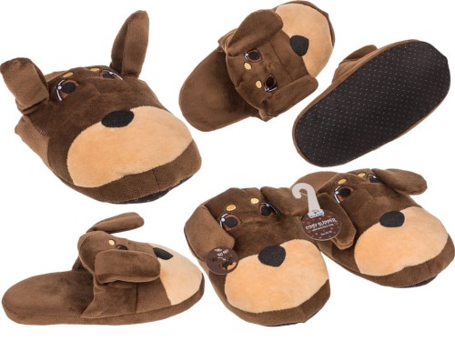 Ciepłe Kapcie Piesek z Ruszającymi się Uszami – Pluszowe domowe miękkie  (1).jpg