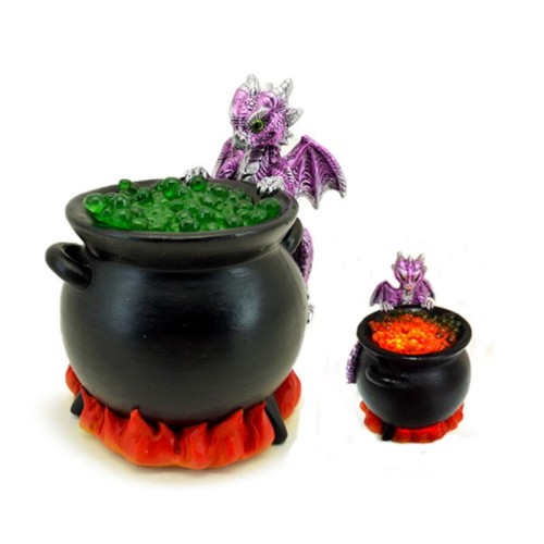 Kociołek ze Smokiem Figurka z LED mroczna Zmienia Kolor świecąca Halloween 1.jpg