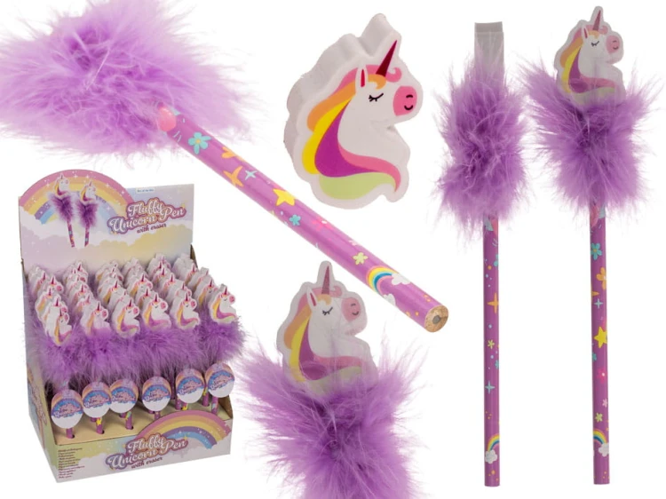 Ołówek z Gumką Puszysty Jednorożec Magiczne Notatki bajeczny  (1).jpg