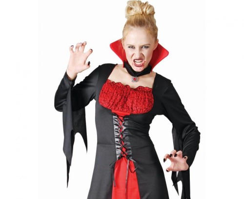 Zestaw dla dorosłych Czerwona Wampirzyca Przebranie Strój Kostium rozm. S