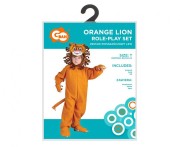 Zestaw dla dzieci Pomarańczowy Lew Przebranie Strój Kostium rozm. 92/104 cm