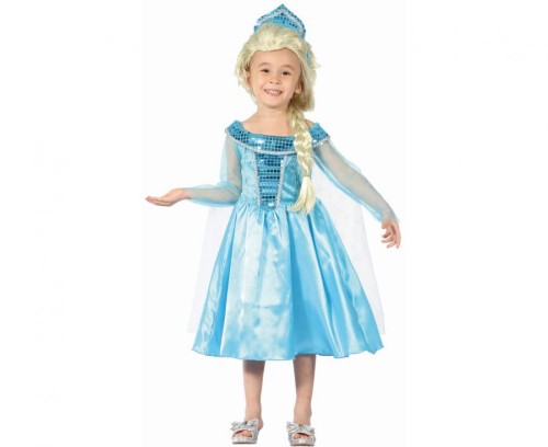 Zestaw dla dzieci Niebieska Księżniczka Przebranie Strój rozm. 92/104 cm