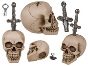 Skarbonka Czaszka z wbitym ostrzem Miecza gotycki styl Prezent  (1).jpg