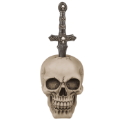 Skarbonka Czaszka z wbitym ostrzem Miecza gotycki styl Prezent  (2).png