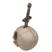 Skarbonka Czaszka z wbitym ostrzem Miecza gotycki styl Prezent  (3).png