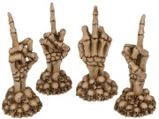 Figurka Szkieletowa Dłoń Fuck Off na podstawie z czaszki Szkielet  (1).jpg