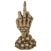 Figurka Szkieletowa Dłoń Fuck Off na podstawie z czaszki Szkielet  (1).png