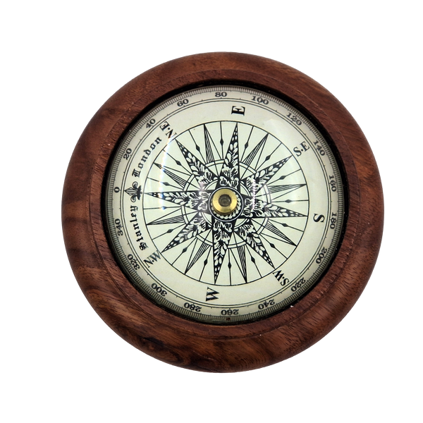 Kompas Soczewkowy w Drewnianej Obudowie Klasyka Styl Retro dekoracja  (2).png