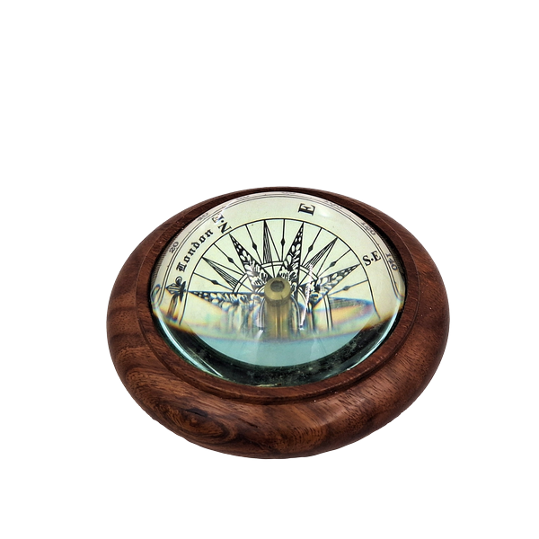 Kompas Soczewkowy w Drewnianej Obudowie Klasyka Styl Retro dekoracja  (3).png