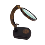 Lupa na Drewnianej Podstawie Figurka Ozdoba Elegancja w Stylu Retro  (2).png