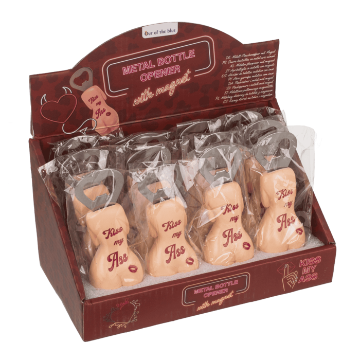 Metalowy Otwieracz do Butelek z Magnesem Kiss My Ass śmieszny  (5).png