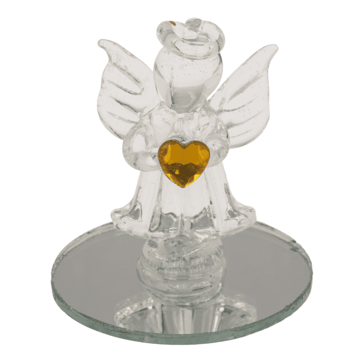 Szklany Aniołek z Sercem Figurka - Symbol Miłości i Opieki mix kolorów  (5).png
