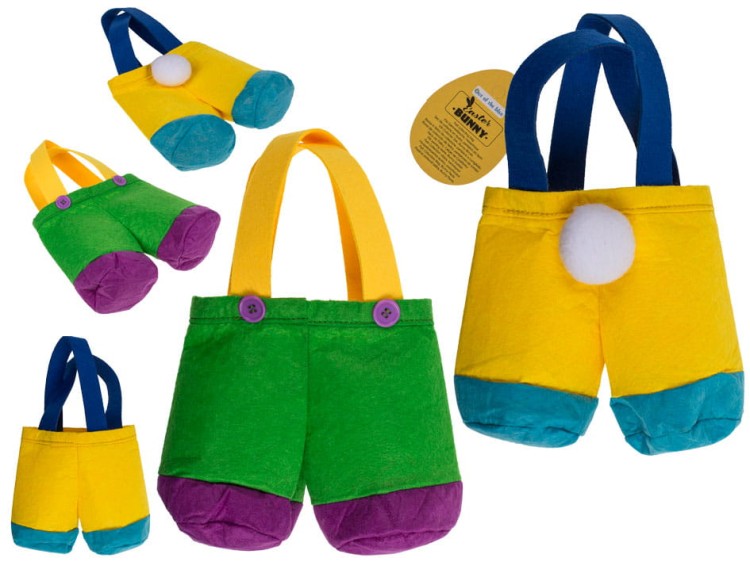 Filcowa Torba na Zbieranie Słodyczy Spodenki Zajączka Wielkanoc  (1).jpg