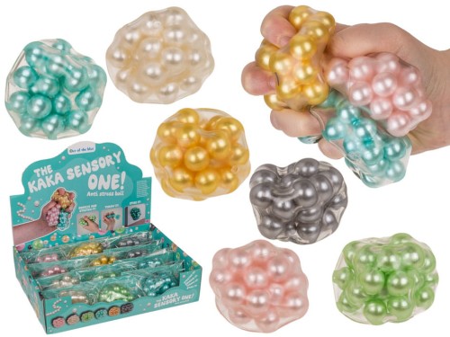 Lepki Gniotek KAKA Sensoryczna Piłka do Ściskania i Przyklejania z kulkami  (1).jpg