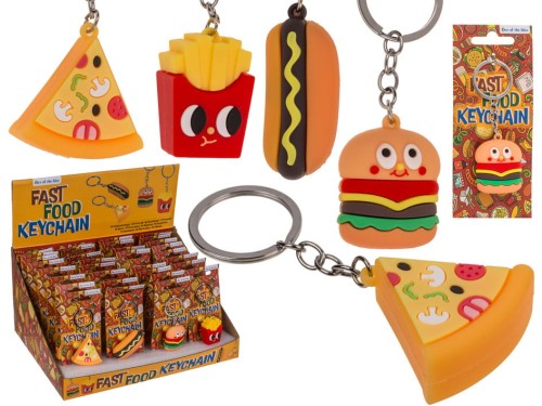 Brelok Fast Food breloczek metalowy Frytki Burger Hotdog Pizza mix brylok  (1).jpg