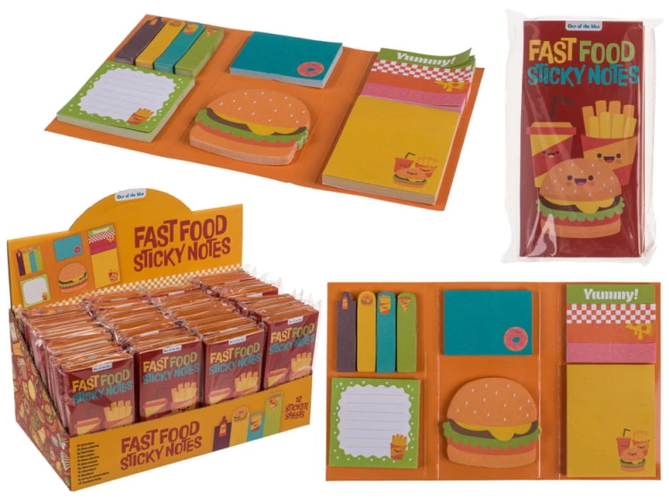 Karteczki Samoprzylepne Fast Food Zestaw różnych wzorów  (1).jpg