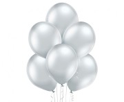 Balony chromowane Srebrne 30 cm lateksowe 100 szt. 12" Belbal