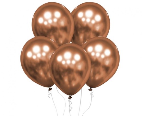 Balony chromowane Rose Gold 28 cm Decomex 11" luster 100 szt.