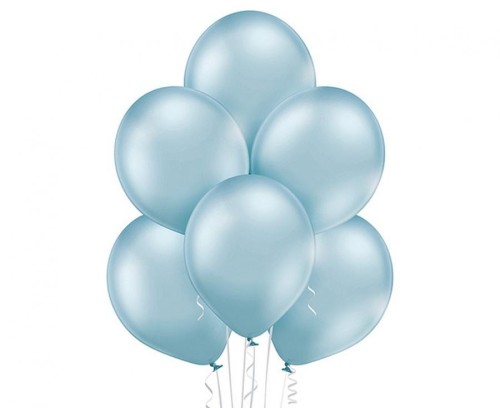 Balony chromowane Jasnoniebieskie 30 cm lateksowe 100 szt. 12" Lustro