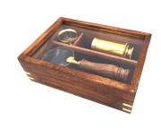Zestaw Podróżnika Lupa Kompas Luneta w Drewnianym Pudełku Prezent  (3).jpg