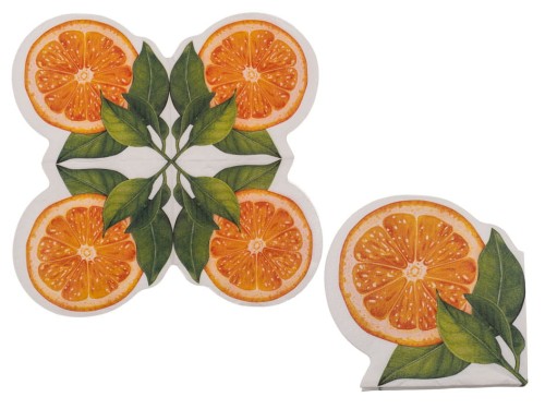 Serwetki Papierowe w Kształcie Pomarańczy – Dekoracja na Stół 31x31cm 12szt  (1).jpg