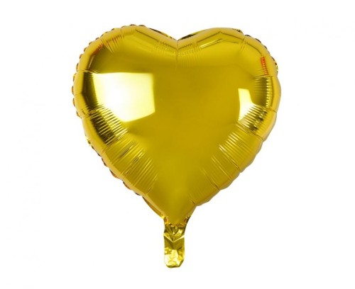 Balony foliowe Serce złote  18" duże 46cm Zestaw 100 szt.