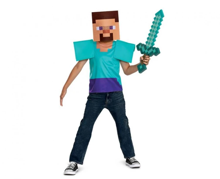 Strój Steve Essential Minecraft licencja Przebranie Strój rozm. M (7-8 lat)