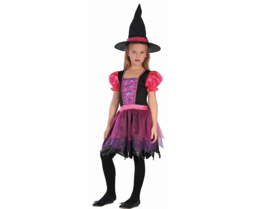 Zestaw dla dzieci Różowa Czarownica Przebranie Strój Kostium 120/130 cm