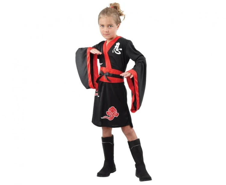 Zestaw dla dzieci Wojowniczka Ninja Przebranie Strój rozm. 120/130 cm