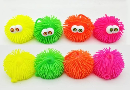 Puszysta Piłka Gumowa z Oczami 10 cm do rozciągania Antystresowa Gniotek  (1).jpg
