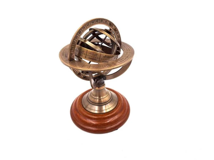 Mosiężne Astrolabium Retro Figurka przyrząd pomiarowy Astronomiczny 13,5 cm  (1).jpg