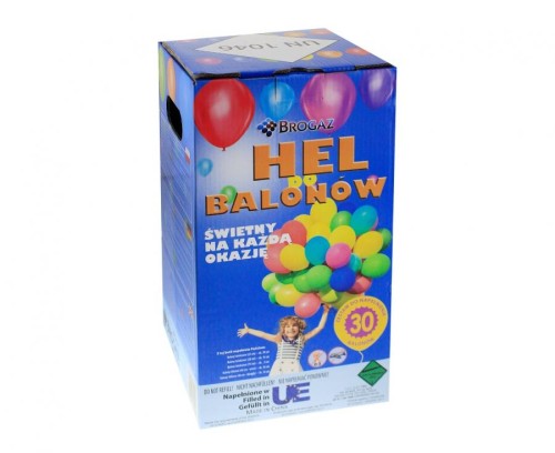 Butla z helem Brogaz (jednorazowa) do napełniania balonów z Reduktorem