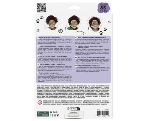 Zestaw Farb do Malowania Twarzy Urodzinowy brokat gąbki pędzelki