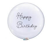 Balon Takara Bubble Balloon Happy Birthday kaligrafowane 330 mm 10 szt