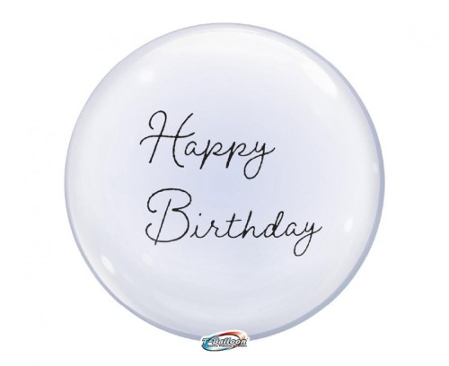 Balon Takara Bubble Balloon Happy Birthday kaligrafowane 330 mm 10 szt