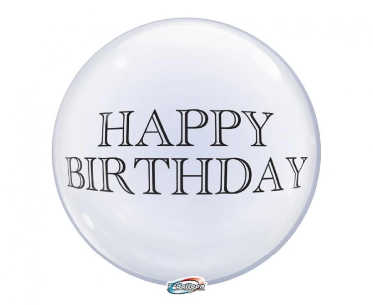 Balon Takara Bubble Balloon Happy Birthday druk 330 mm 10 szt Wytrzymałe