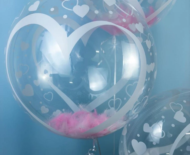 Balon Takara Bubble Balloon Serca i serduszka 400mm 10szt Mocne Wytrzymałe