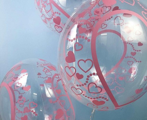Balon Takara Bubble Balloon Serca i serduszka 555mm 10szt Mocne Wytrzymałe