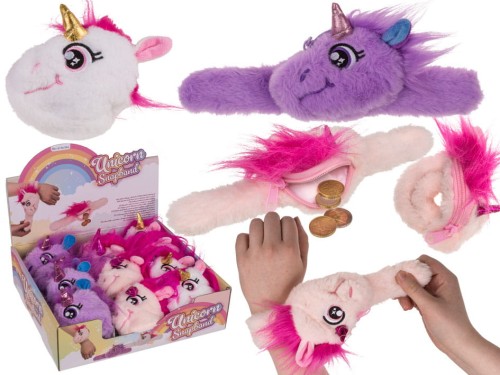 Bransoletka Snap z Pluszowym Jednorożcem z Kieszonką Portmonetka  (1).jpg