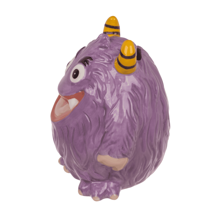 Skarbonka Ceramiczna – Fioletowy Potworek dla dzieci Pożeracz pieniędzy  (4).png