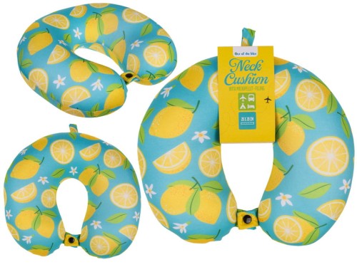 Poduszka na Szyję – Cytryny Rogal z mikro kuleczkami Letnia Podróżna  (1).jpg