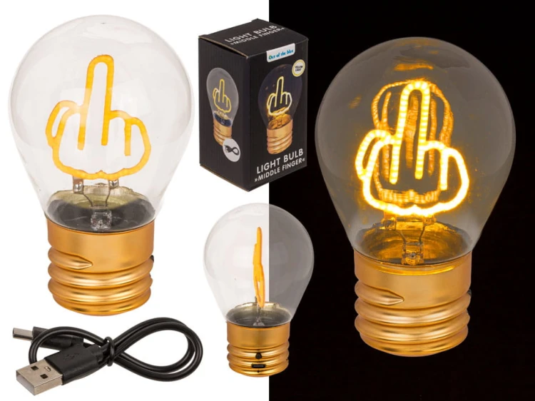 Żarówka z Środkowym Palcem Lampka Lampa LED Śmieszna Fuck  (1).jpg
