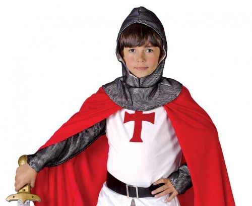 Zestaw dla dzieci Rycerz Krzyżak Przebranie Strój Kostium rozm. 110/120 cm