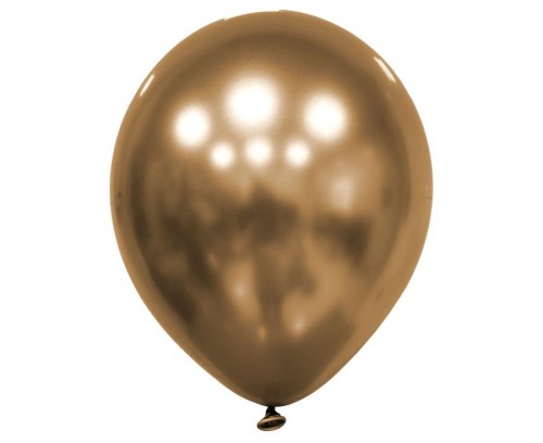 Balony zestaw 25 szt. Chromowane Lustrzane Ekskluzywne Złote 46 cm