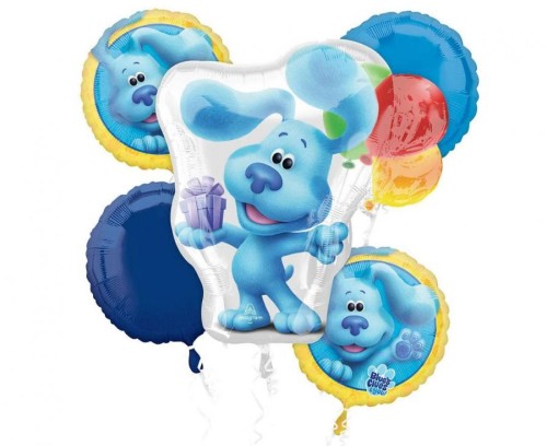 Balony foliowe bukiet Wszyscy razem Śladem Blue 46 cm Zestaw 5szt