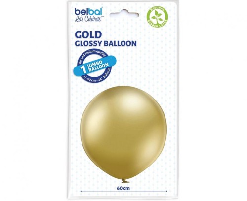 Balony zestaw 5 szt. Chromowane Lustrzane Ekskluzywne Gold Złote 60 cm