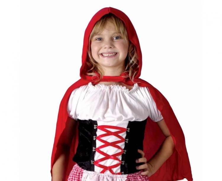 Zestaw dla dzieci Czerwony Kapturek Przebranie Strój Kostium rozm 120/130cm