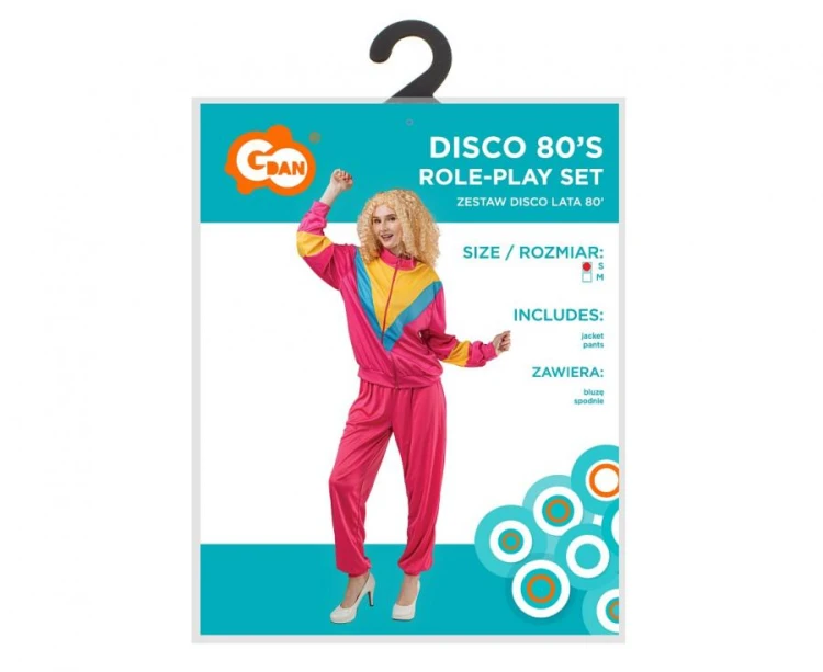 Zestaw dla kobiet Disco Lata 80’ Przebranie Strój Kostium rozm. S